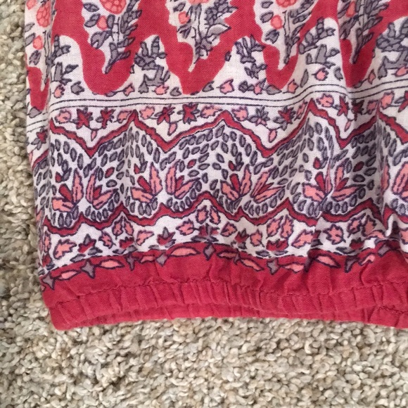 American Eagle cotton peasant blouse. Tie front,elastic waist. 3/4 sleeves Sz M - Picture 5 of 7